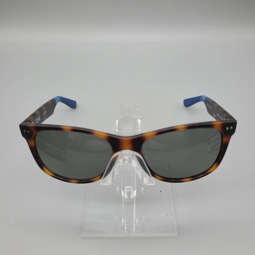 TOMS Classic 101 Sunglasses Matte Tortoise Blue S001-023-03 Made in Italy